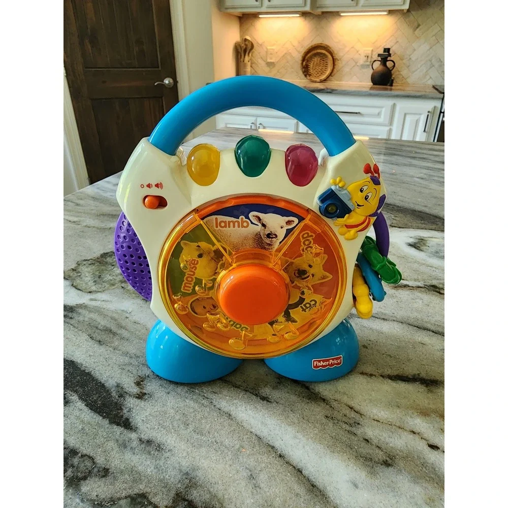 Fisher Price 2003 See N Say Animal Sounds Musical Toy B4359 CD Player WORKS